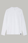 White Long-Sleeved Pima Cotton Jersey T-Shirt