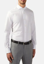 White Slim Fit Cotton Pin Point Shirt