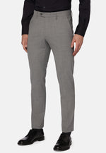 Grey Washable Wool Stretch Trousers