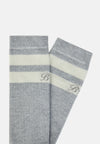 Grey Double Striped Socks In A Cotton Blend