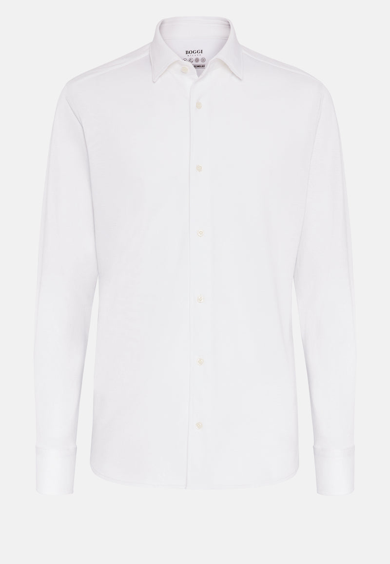 White Performance Pique Polo Shirt