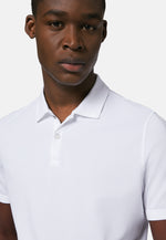 White Spring High-Performance Pique Polo Shirt