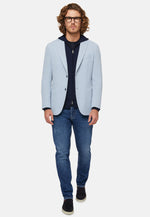 Blue B-Jersey Cotton Jacket