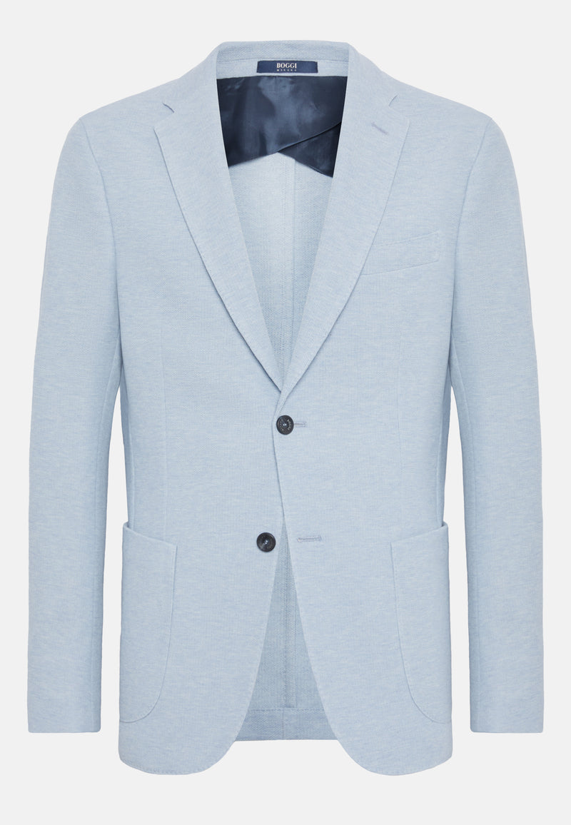 Blue B-Jersey Cotton Jacket