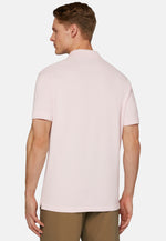 Pink Cotton Pique Polo Shirt