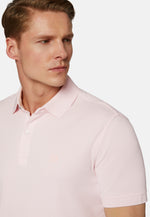 Pink Cotton Pique Polo Shirt