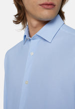 Blue Shirt In Stretch Nylon