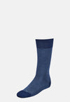 Blue Cotton Oxford Socks