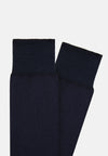 Navy Cotton Oxford Socks