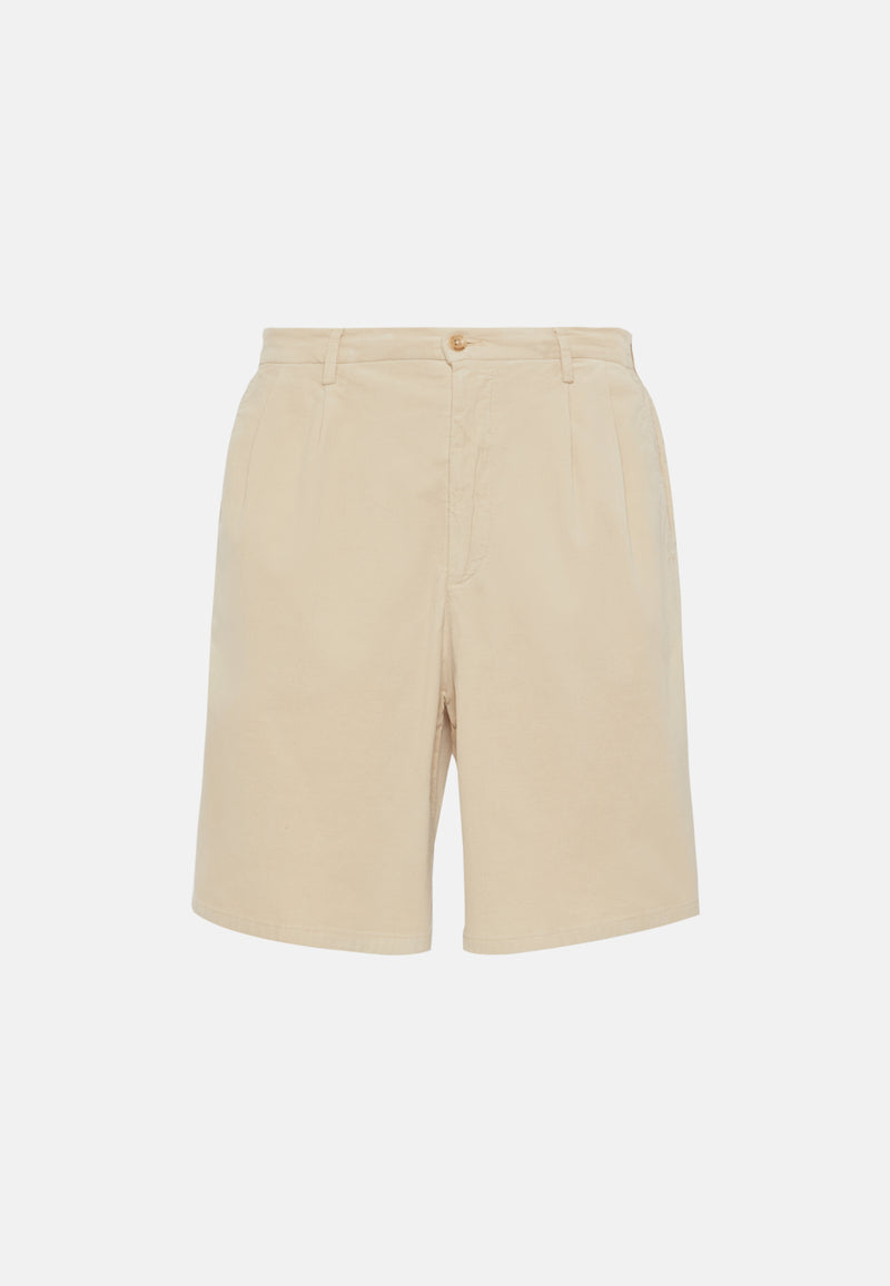 Beige Ultra Light Cotton Bermuda Shorts