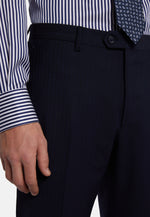 Navy Pure Wool Pinstripe Suit