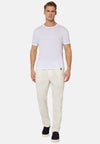 White Stretch Linen Jersey T-Shirt