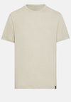 Beige Stretch Linen Jersey T-Shirt