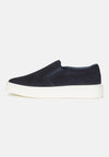 Slip-Ons in Navy Blue Suede Leather