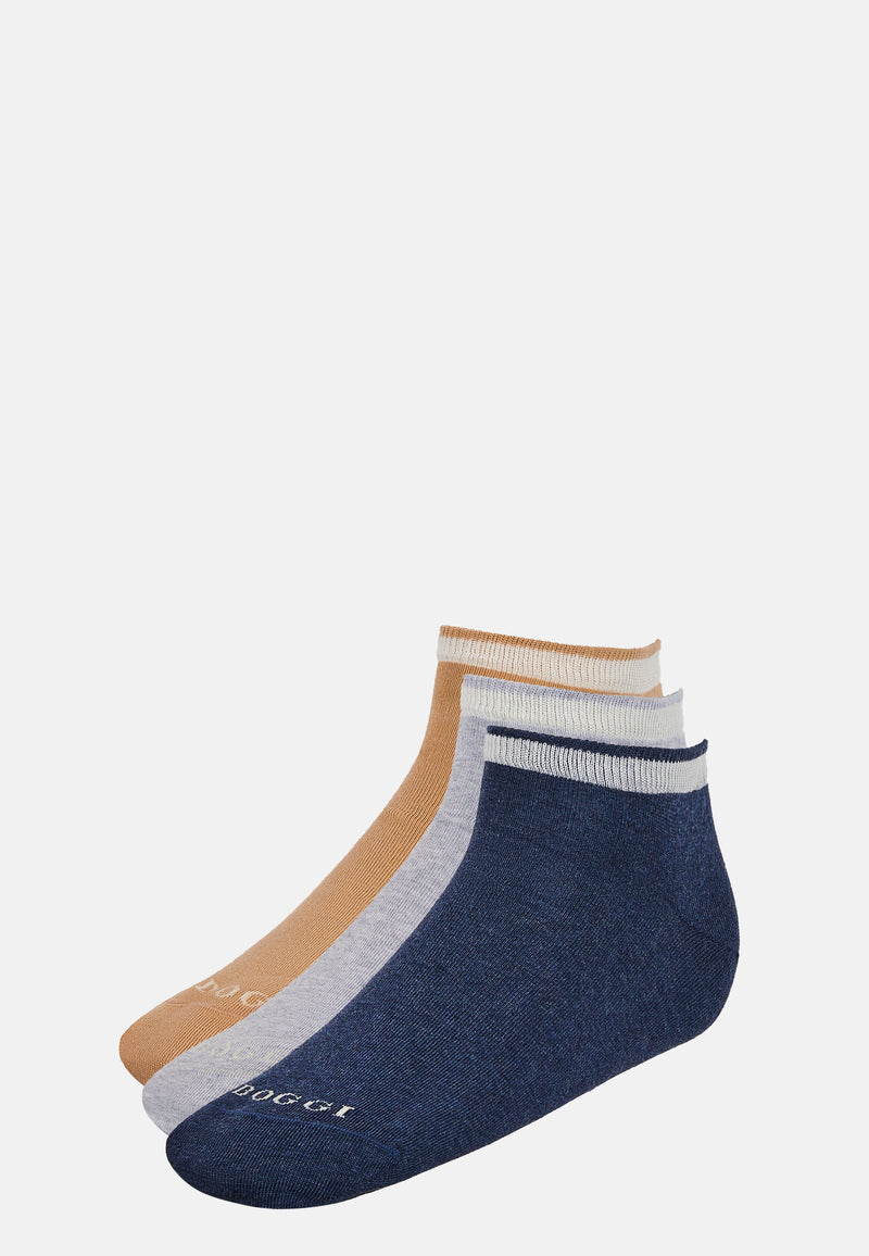 Multicolour Trainer Socks, Set Of 3