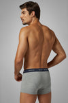 Grey Stretch Cotton Jersey Boxer Shorts