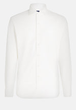 White Cotton Jersey Slim Polo Shirt