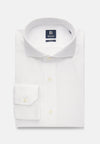 White slim fit cotton pin point shirt