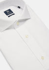 White slim fit cotton pin point shirt