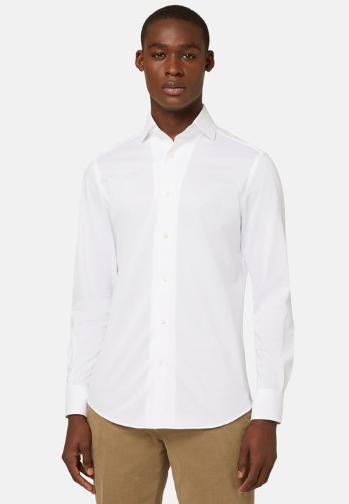 White Japanese Jersey Polo Shirt