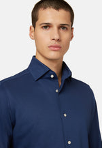Blue Japanese Jersey Polo Shirt