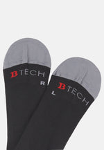 Black Technical Yarn Socks, Set Of 3
