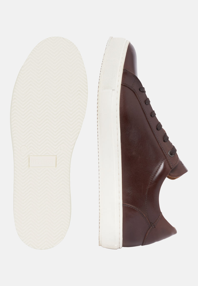 Brown Leather Trainers