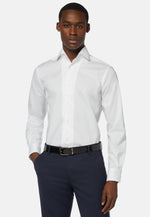 White Pinpoint Cotton Shirt