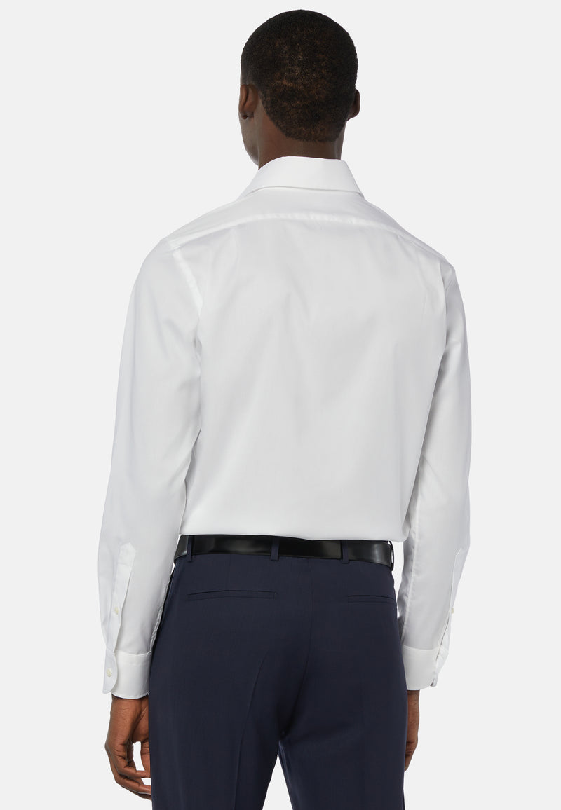 White Pinpoint Cotton Shirt