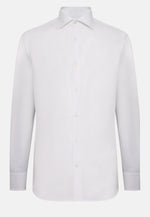 White Cotton Dobby Shirt