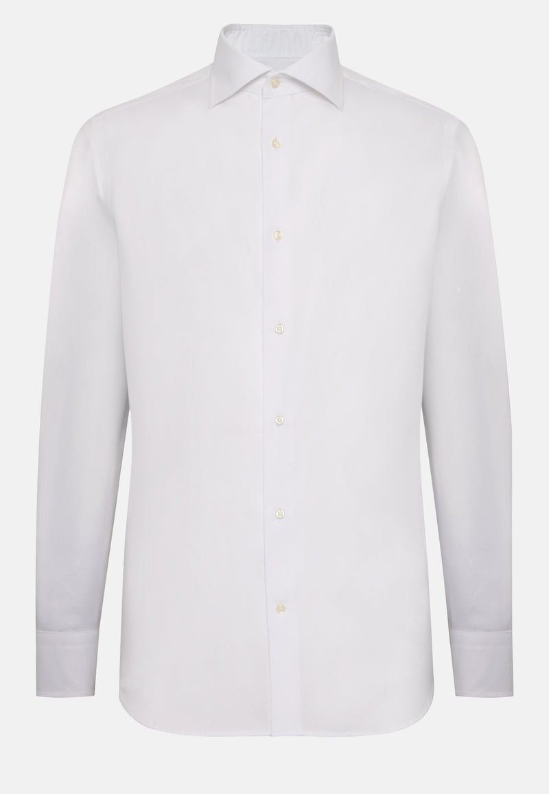 White Cotton Dobby Shirt