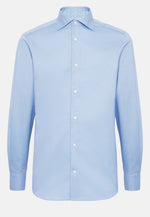 Blue Cotton Twill Shirt