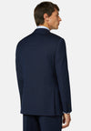 Blue Pinstripe Stretch Wool Suit