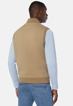 Padded Sleeveless Cotton Tencel Sweatshirt