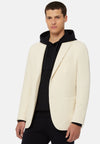 Cream Textured Wool Jersey Jacket