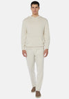 White Hooded Jumper in a Cashmere Blend