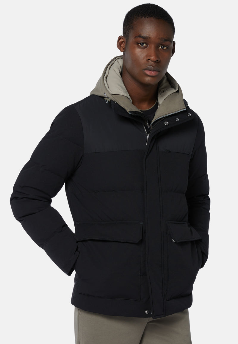 Down-Filled Nylon Waistcoat With Hood