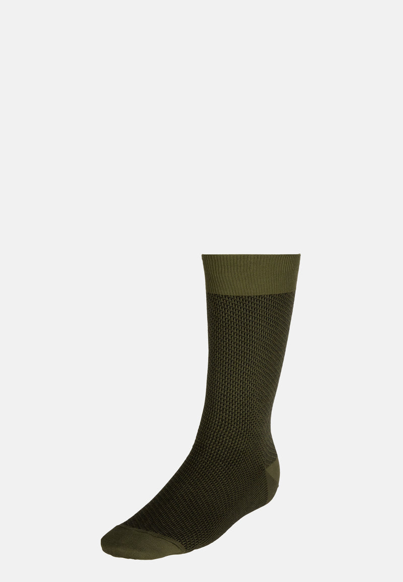 Socks with Micro Pattern in Organic Cotton