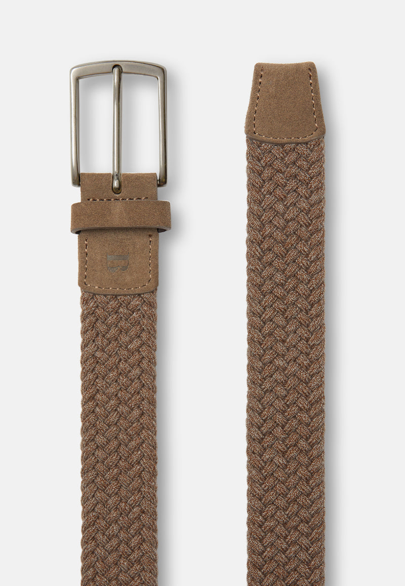 Woven Elasticated Belt In a Wool Blend