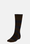 Socks with Macro Striped Pattern in Cotton Blend
