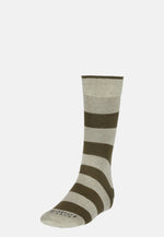 Socks with Macro Striped Pattern in Cotton Blend