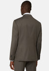 Dove Grey Double Breasted Herringbone Suit In Wool