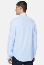 Slim Fit Sky Blue Shirt in Stretch Nylon