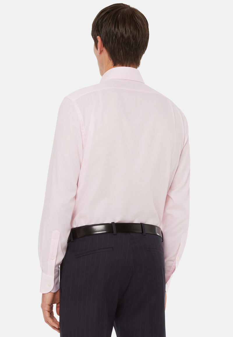 Pink Cotton Dobby Shirt Regular Fit