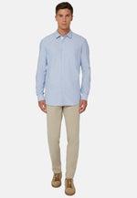 Sky Blue Oxford Cotton Shirt Regular Fit