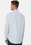 Sky Blue Striped Cotton Tencel Shirt Regular