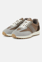 Dove Grey Trainers In Technical Fabric and Leather