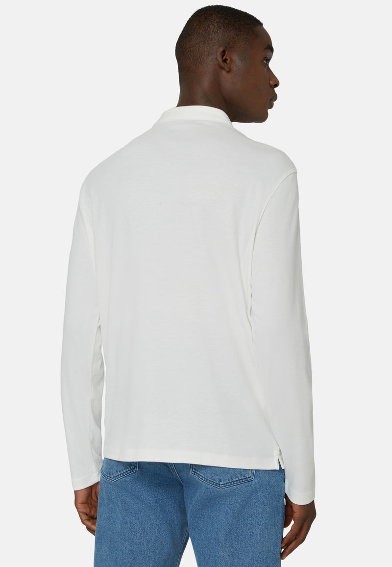 Polo Shirt in a Cotton Blend High-Performance Jersey Regular