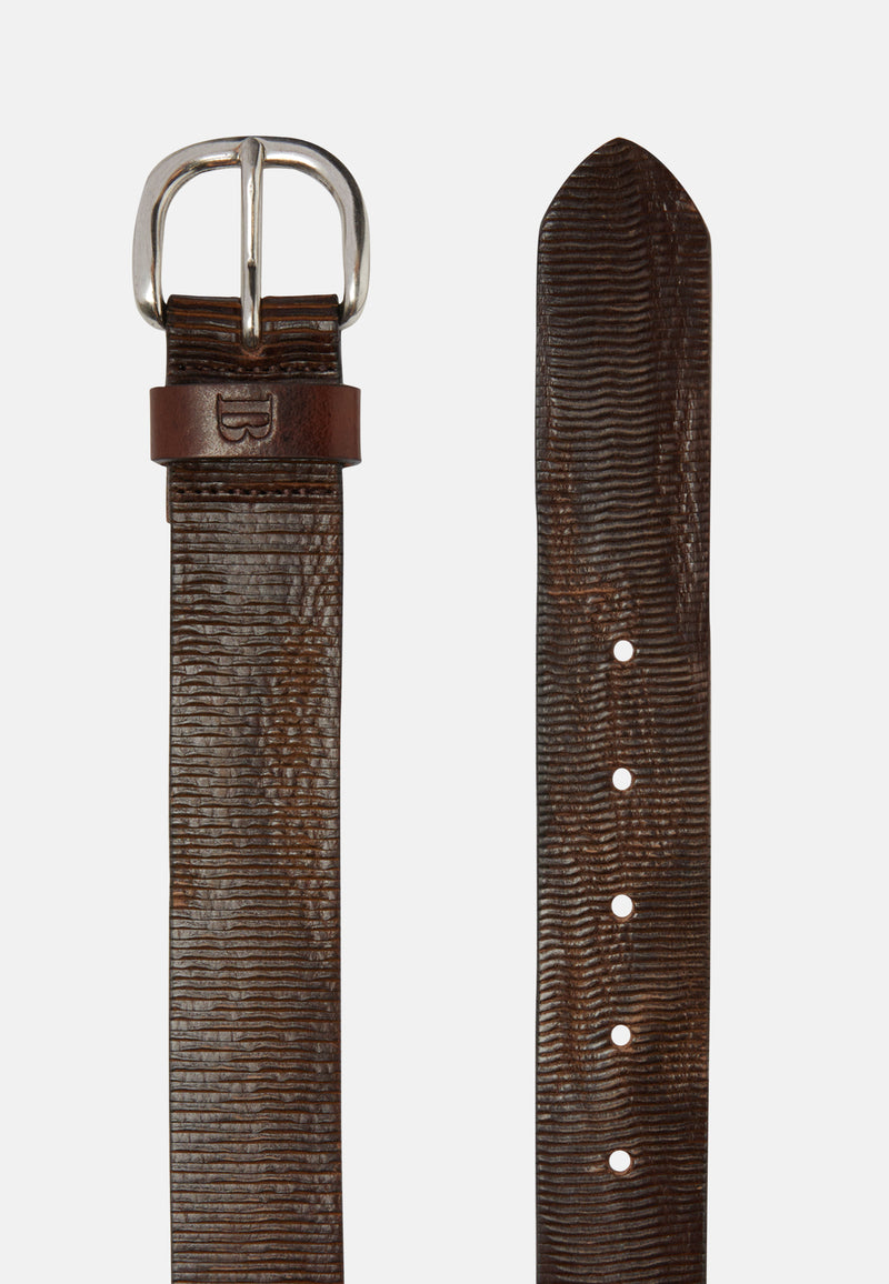 Carved Leather Belt