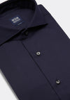 Blue Stretch Cotton/Nylon Shirt Slim